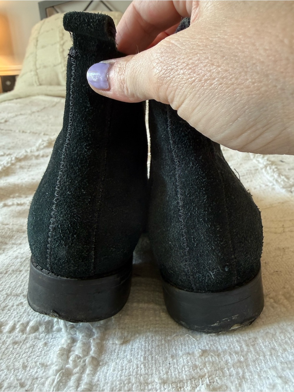 Toms Black Suede Chelsea Ella Ankle Boots size 8 - Picture 2 of 7